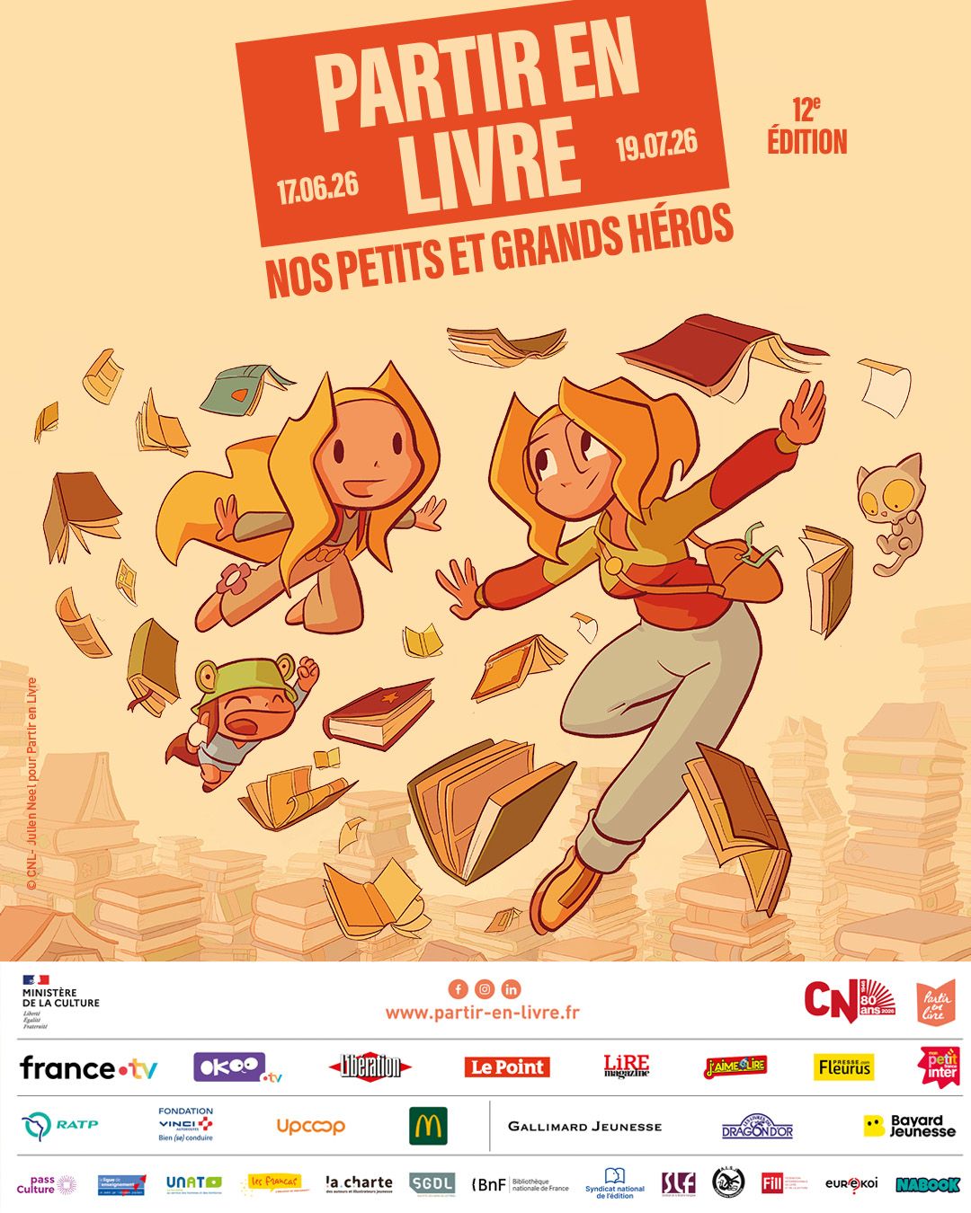 Affiche Partir en livre - Du 17 juin au 19 juillet